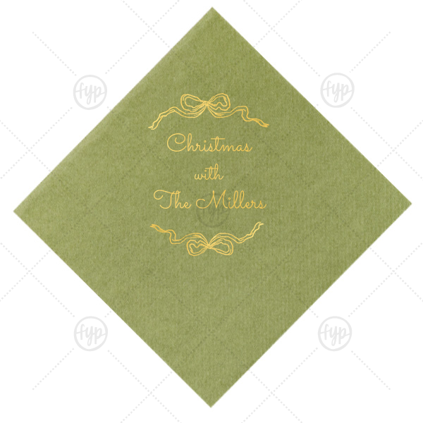 Holiday Bows Napkins Luncheon Napkin (Foil)