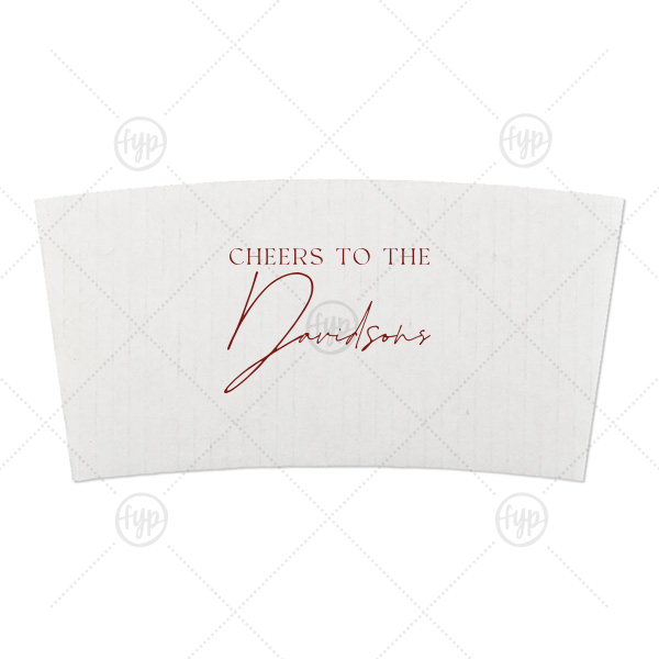 Boho Terracotta Cheers Coffee Sleeve 10-20-oz. Coffee Sleeve (Foil)