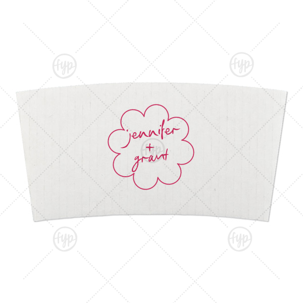 Kitschy Cocktail Hour Floral Frame Coffee Sleeve 10-20-oz. Coffee Sleeve (Foil)