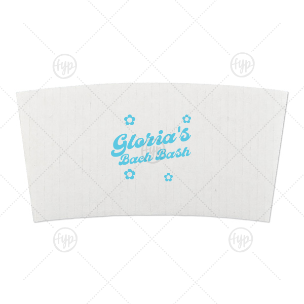Bachelorette Blooms Personalized Coffee Sleeve 10-20-oz. Coffee Sleeve (Foil)