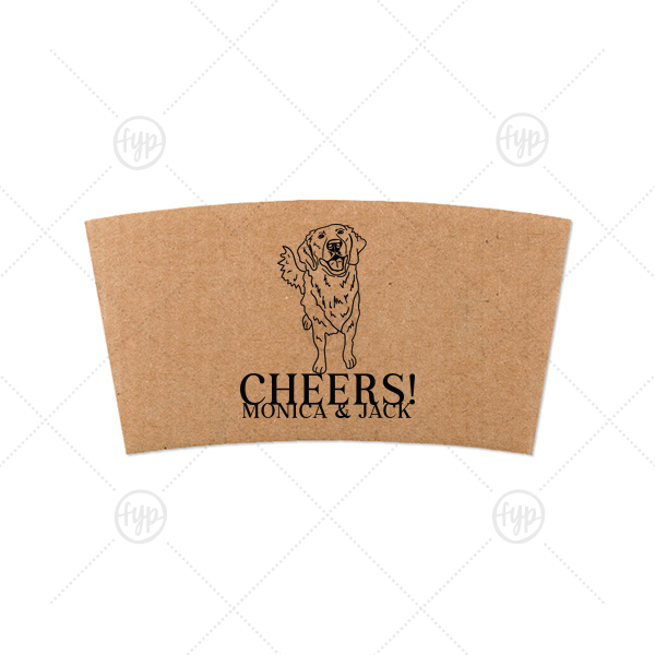 Golden Retriever Coffee Sleeve  8-oz. Coffee Sleeve (Foil)