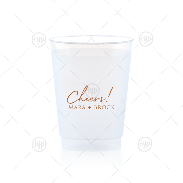 Cheers to the Couple Name Cup 10-oz. Frosted Cup (Ink)