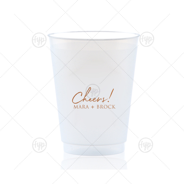 Cheers to the Couple Name Cup 16-oz. Frosted Cup (Ink)