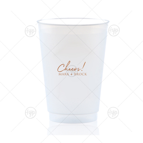 Cheers to the Couple Name Cup 20-oz. Frosted Cup (Ink)