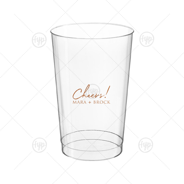 Cheers to the Couple Name Cup 14-oz. Hard Plastic Cup (Ink)