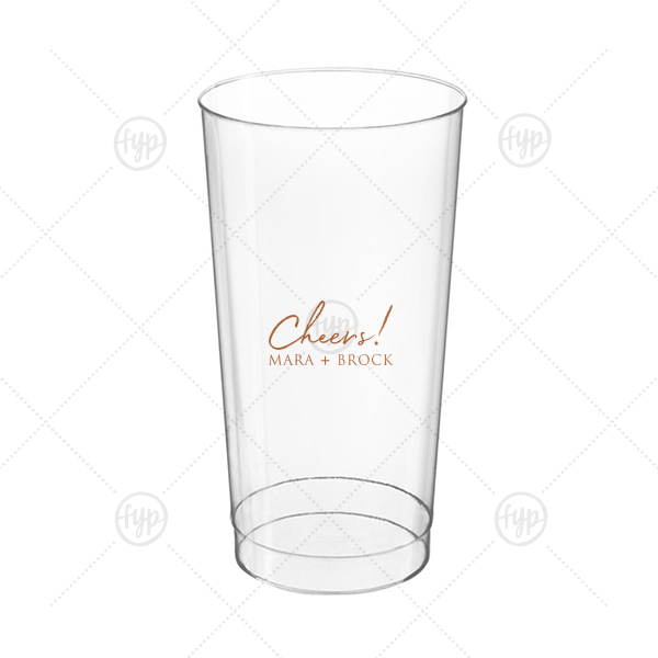 Cheers to the Couple Name Cup 16-oz. Hard Plastic Cup (Ink)