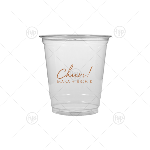 Cheers to the Couple Name Cup 8-oz. Soft Plastic Cup (Ink)