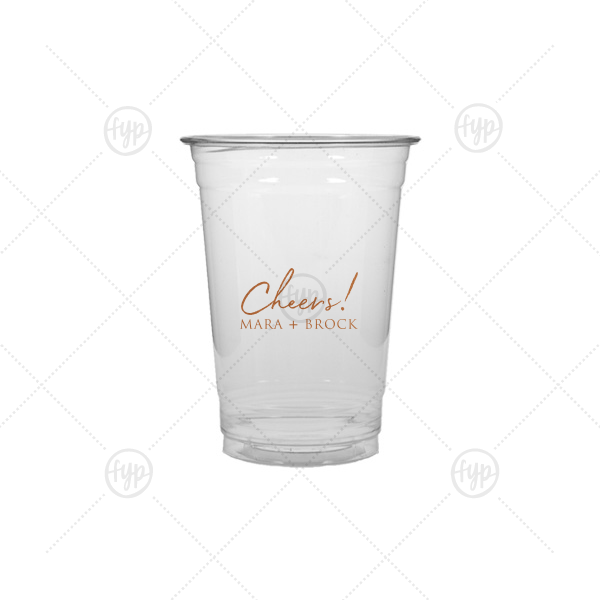 Cheers to the Couple Name Cup 10-oz. Soft Plastic Cup (Ink)
