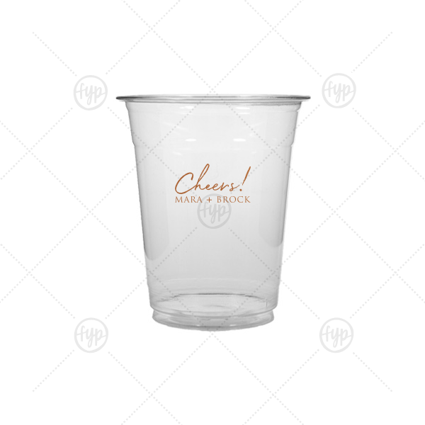 Cheers to the Couple Name Cup 12-oz. Soft Plastic Cup (Ink)