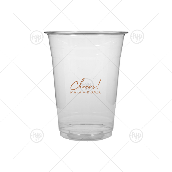 Cheers to the Couple Name Cup 16-oz. Soft Plastic Cup (Ink)