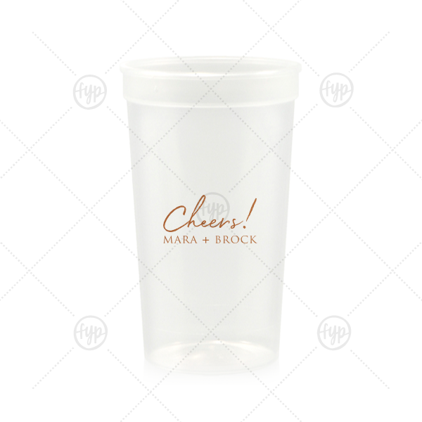 Cheers to the Couple Name Cup 22-oz. Stadium Cup (Ink)
