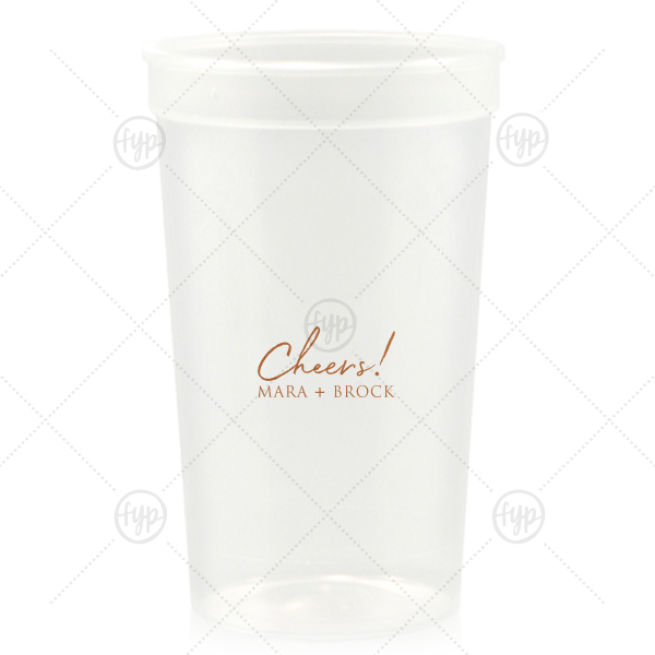 Cheers to the Couple Name Cup 32-oz. Stadium Cup (Ink)