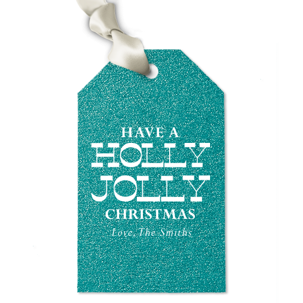 Holly Jolly Gift Tag Luggage Gift Tag (Foil)
