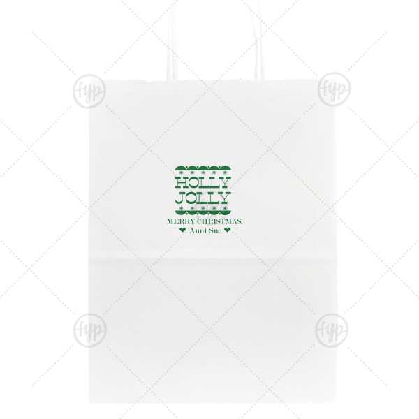 Holly Jolly Bag Gift Bag (Foil)