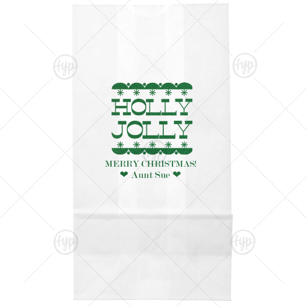 Holly Jolly Bag Popcorn Bag (Foil)