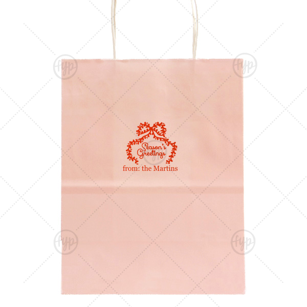 Season's Greetings Bow Bag Gift Bag (Foil)