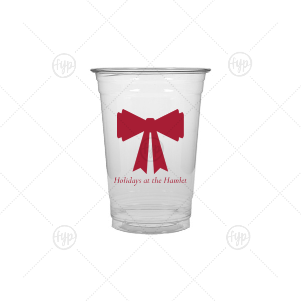 Holiday Bow Cup 10-oz. Soft Plastic Cup (Ink)