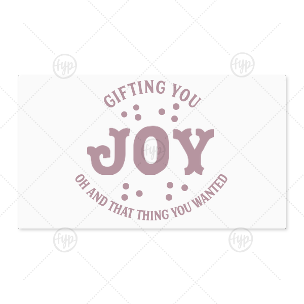 Gifting You Joy Label Rectangle Label (Ink)