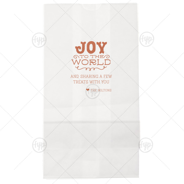 Joy To The World Treats Bag Lunch Bag (Foil)