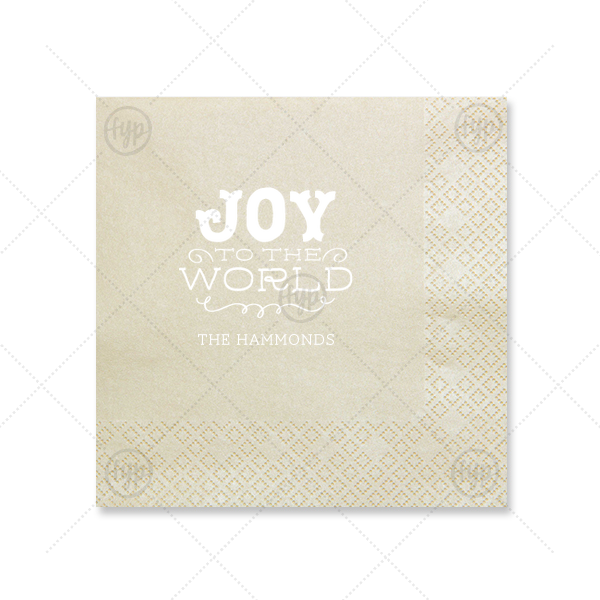 Joy To The World Napkin Luncheon Napkin (Foil)