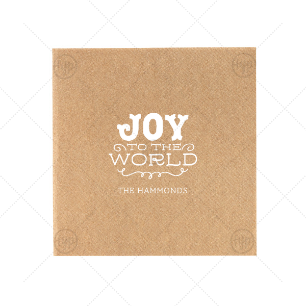 Joy To The World Napkin Luncheon Napkin (Foil)