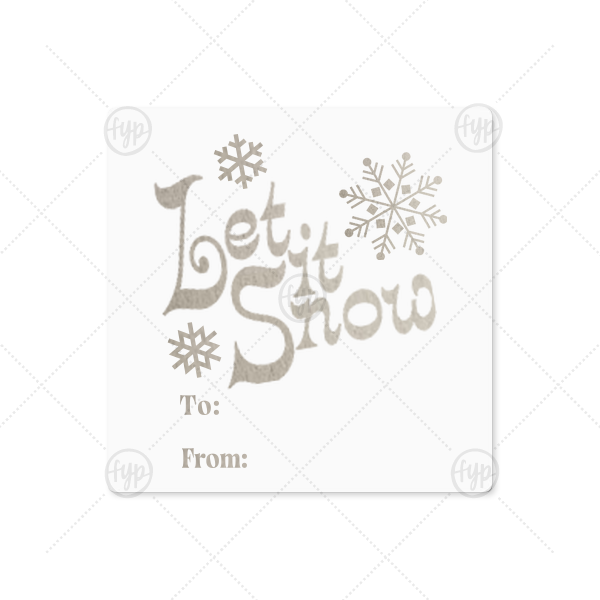Let It Snow Label Square Label (Ink)