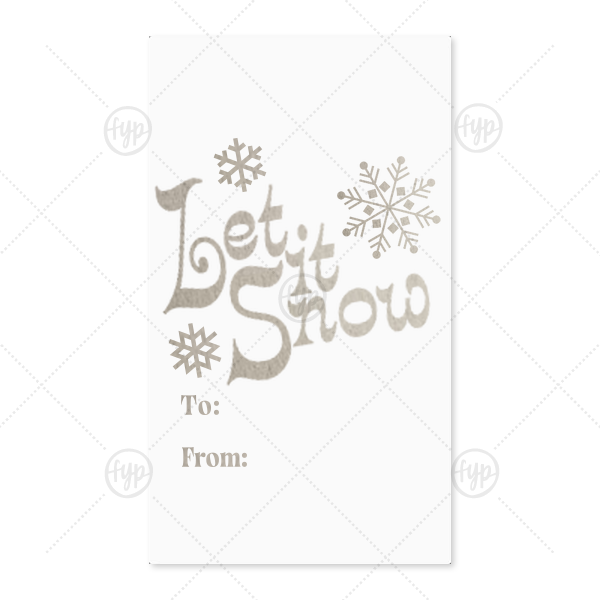 Let It Snow Label Rectangle Label (Ink)