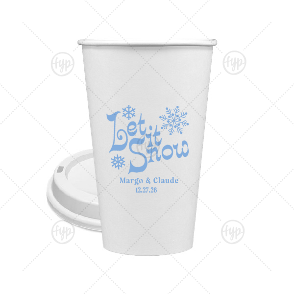 Let It Snow Cup  16-oz. Single Wall Paper Hot Cup (Ink)