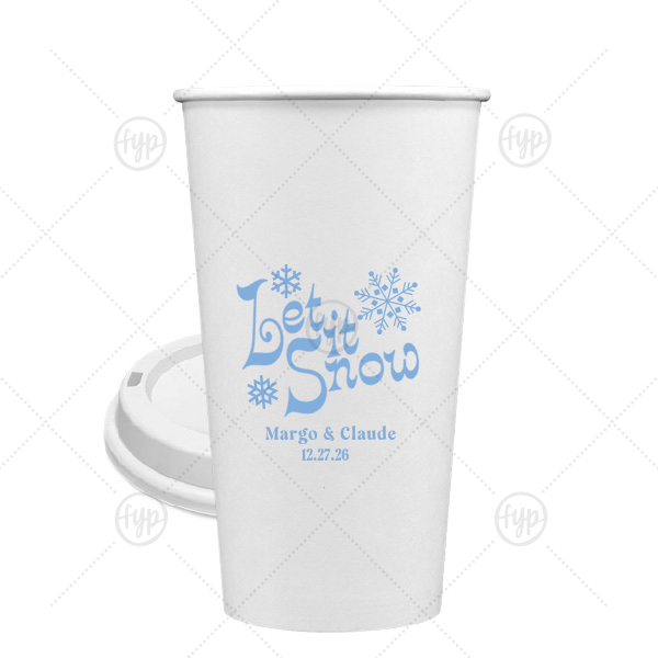Let It Snow Cup  20-oz. Single Wall Paper Hot Cup (Ink)