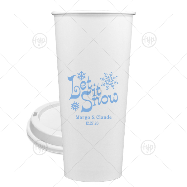 Let It Snow Cup  24-oz. Single Wall Paper Hot Cup (Ink)