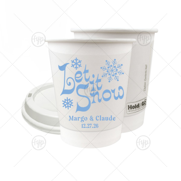 Let It Snow Cup  8-oz. Double Wall Paper Hot Cup (Ink)