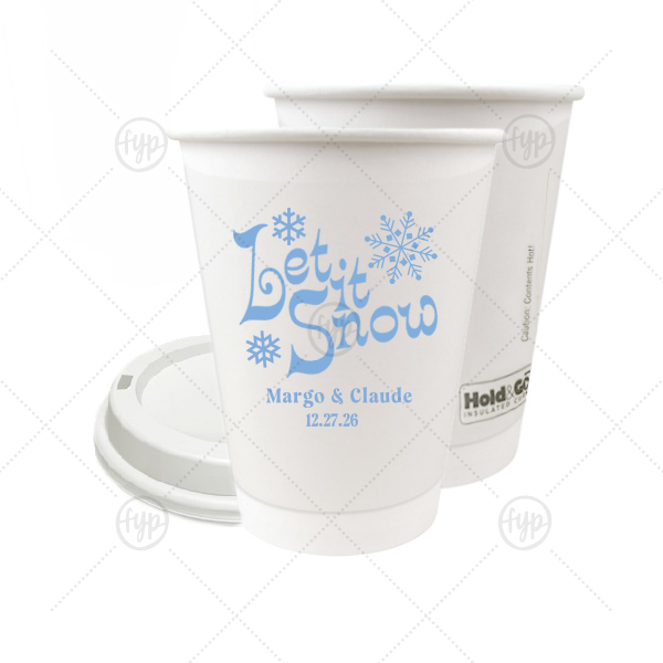 Let It Snow Cup  12-oz. Double Wall Paper Hot Cup (Ink)