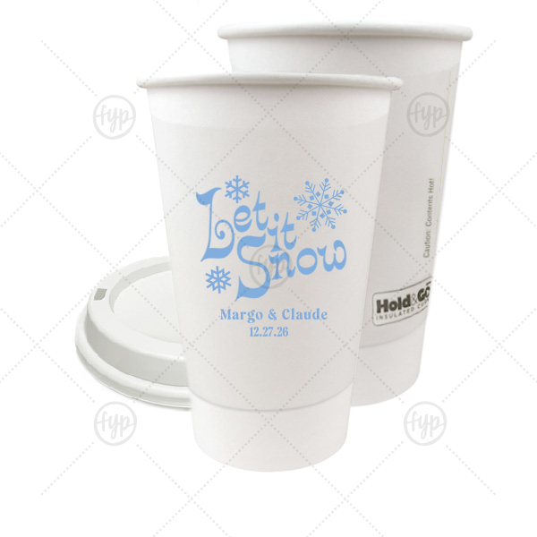 Let It Snow Cup  16-oz. Double Wall Paper Hot Cup (Ink)