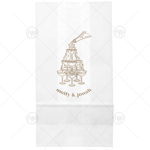 Classic Champagne Tower Bag Popcorn Bag (Foil)