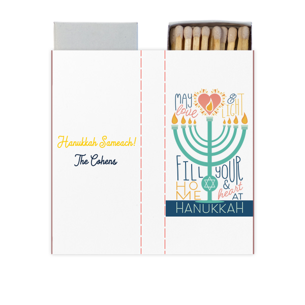 Love and Light Hanukkah Match Candle Matchbox (Photo)