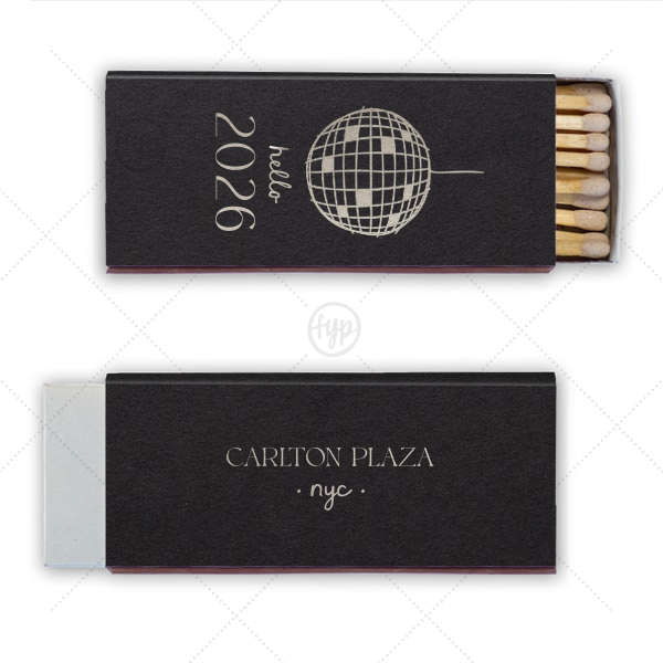 Hello New Year 2026 Match Candle Matchbox (Foil)