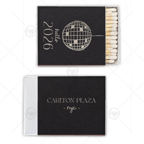 Hello New Year 2026 Match Square Matchbox (Foil)