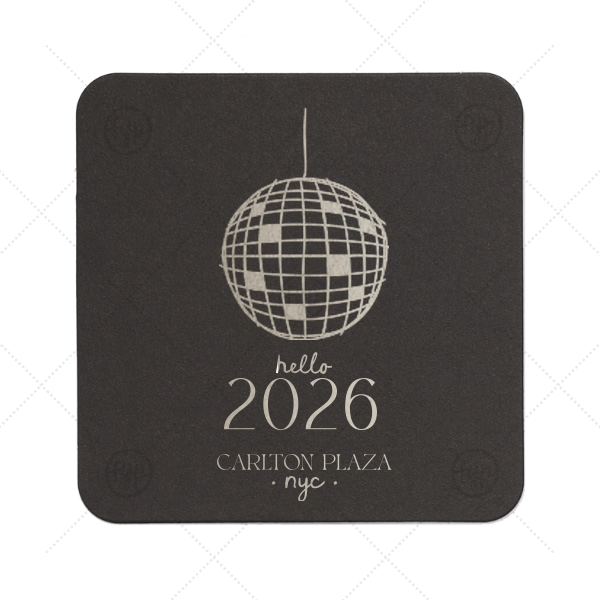 Hello New Year 2026 Coaster Square Coaster (Foil)