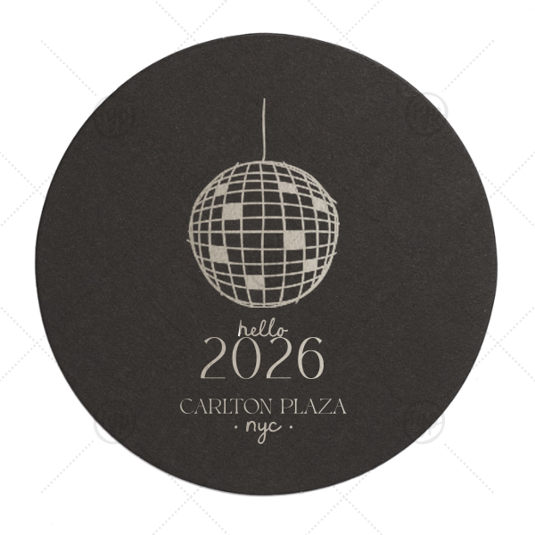 Hello New Year 2026 Coaster Round Coaster (Foil)