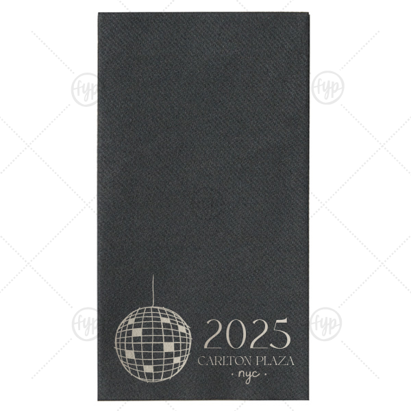 Hello New Year 2025 Napkin Paper Guest Towel (Foil)