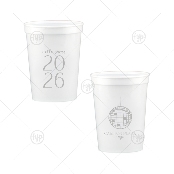 Hello New Year 2026 Cup 12-oz. Stadium Cup (Ink)