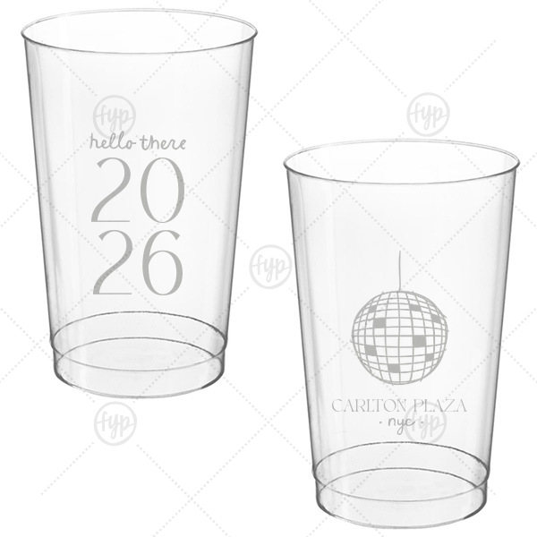 Hello New Year 2026 Cup 12-oz. Hard Plastic Cup (Ink)