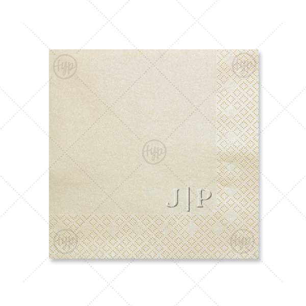 Embossed Initials Napkin Luncheon Napkin (Foil)
