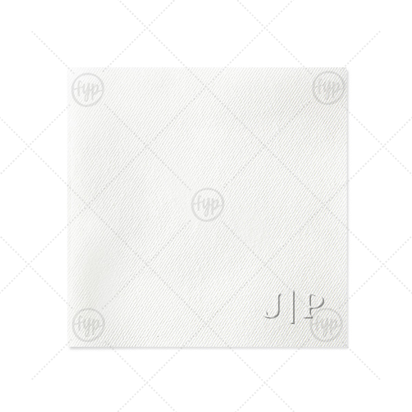 Embossed Initials Napkin Luncheon Napkin (Foil)