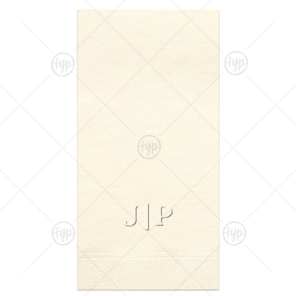 Embossed Initials Napkin Paper Guest Towel (Foil)