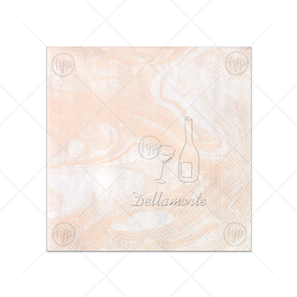 Embossed Wine Bottle Napkin Cocktail Napkin (Foil)