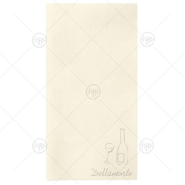 Embossed Wine Bottle Napkin Paper Guest Towel (Foil)