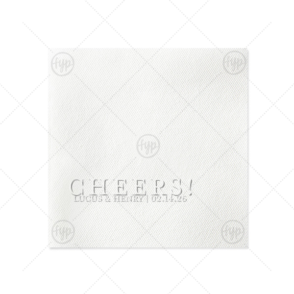 Cheers Embossed Napkin Luncheon Napkin (Foil)