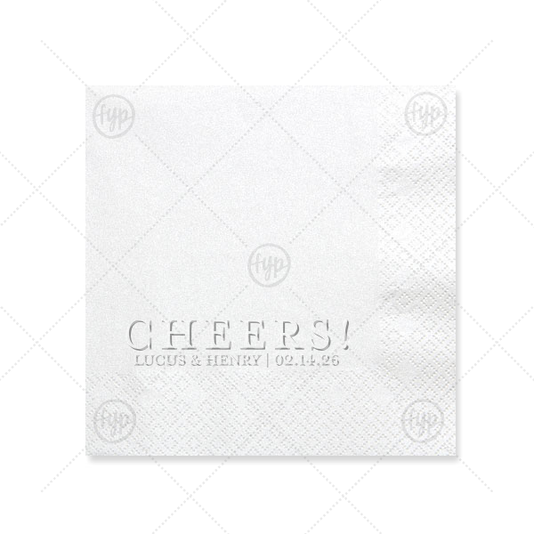 Cheers Embossed Napkin Luncheon Napkin (Foil)