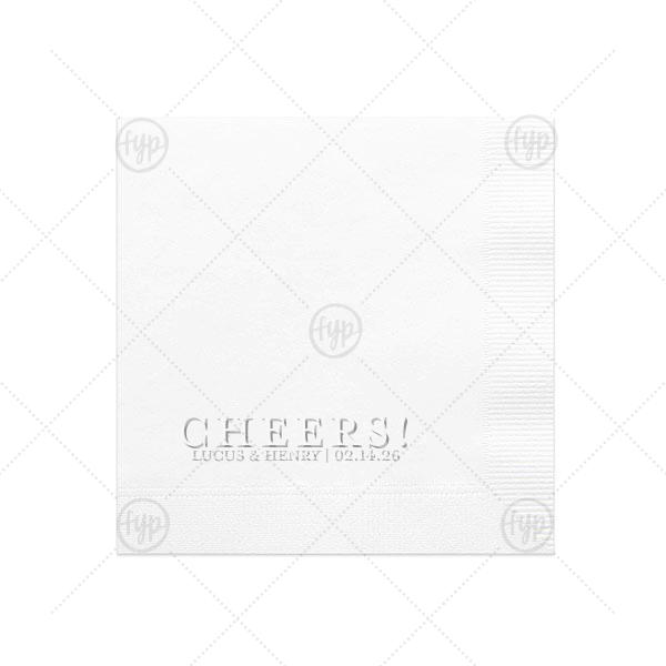 Cheers Embossed Napkin Dinner Napkin (Foil)